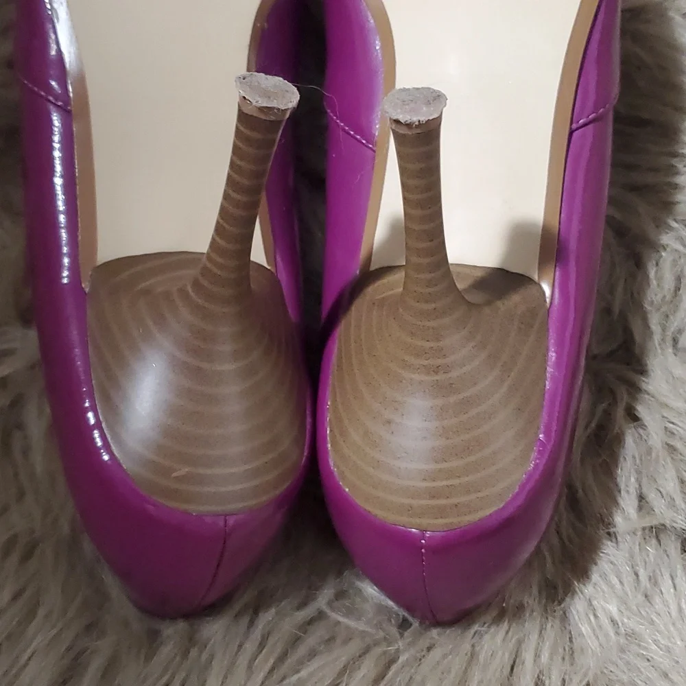 SPRING Light Purple Leather-Like Patent Heels- Size Euro 38 - Picture 12 of 16